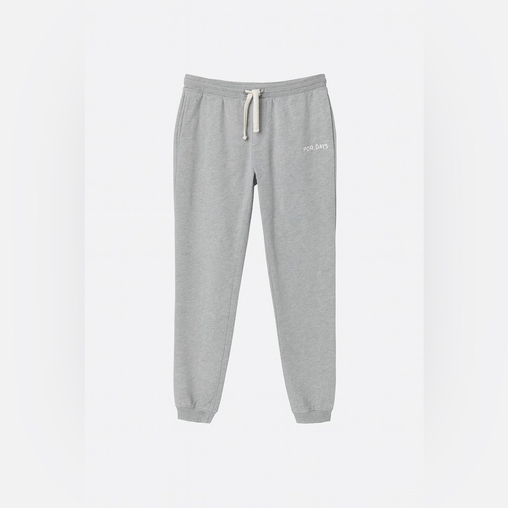 For Days Gray Jogger Sweatpants XL Men’s Cotton Fleece Lounge Minimalist